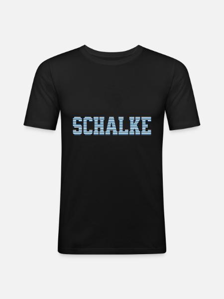 Schalke - Männer Slim Fit T-Shirt - Schwarz
