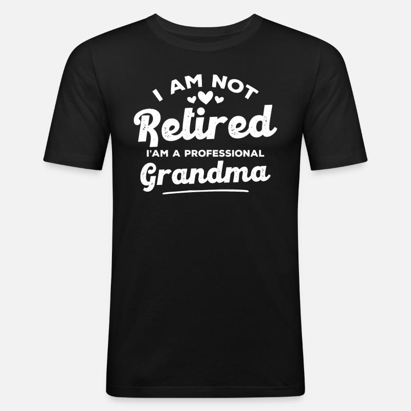 Ich bin eine professionelle Großmutter - Männer Slim Fit T-Shirt - Schwarz
