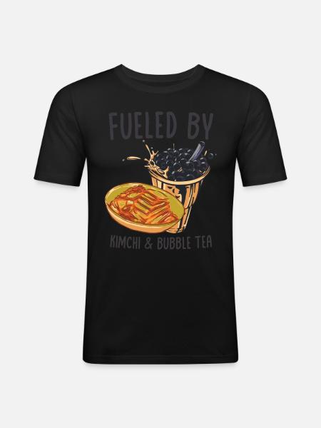 Kimchi - Männer Slim Fit T-Shirt - Schwarz