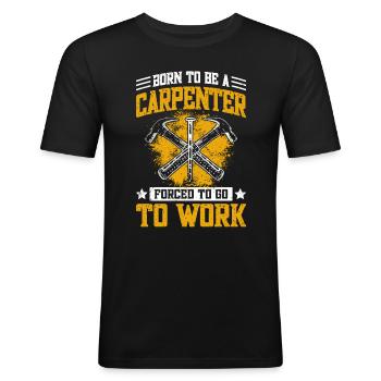 Woodworker & Carpenter - Men's Slim Fit T-Shirt - black - Front - Nik (191cm)