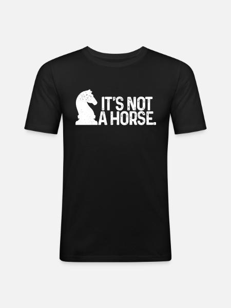 Schach Schachspieler Geschenk - Männer Slim Fit T-Shirt - Schwarz