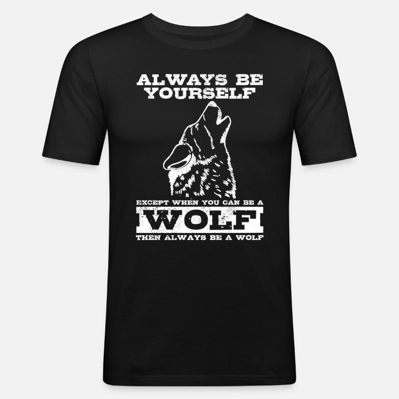 Wolf Gift - Men's Slim Fit T-Shirt - black