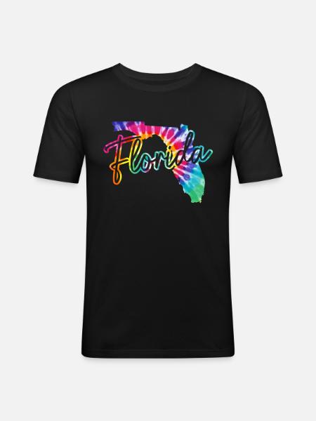Florida Souvenir USA America - Men's Slim Fit T-Shirt - black