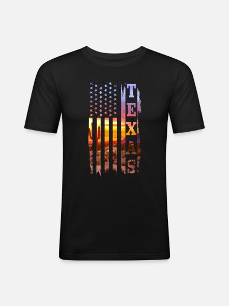 Texas - Men's Slim Fit T-Shirt - black