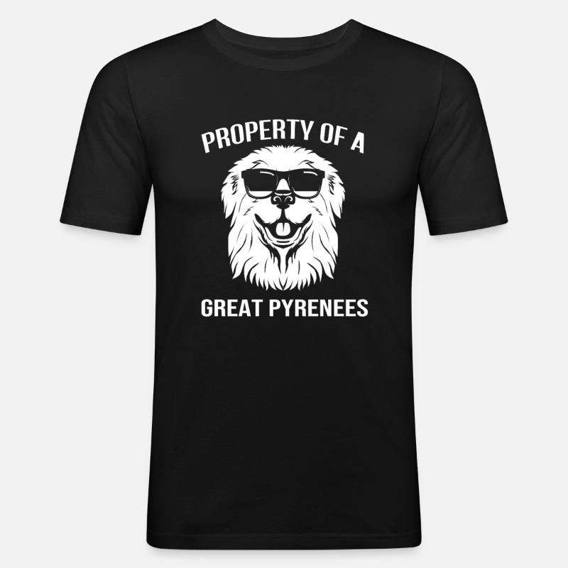 Pyrenäenhund - Männer Slim Fit T-Shirt - Schwarz