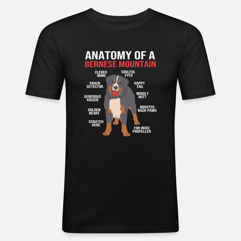 Berner Sennenhund - Männer Slim Fit T-Shirt - Schwarz