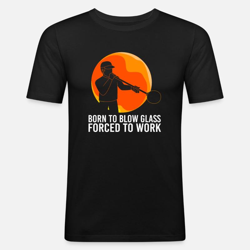 Glasbläser Glas - Männer Slim Fit T-Shirt - Schwarz
