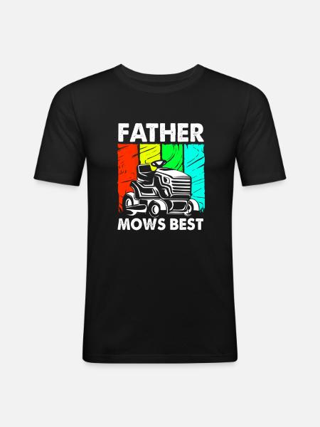 Lawn mower lawn (meadow) - Men's Slim Fit T-Shirt - black