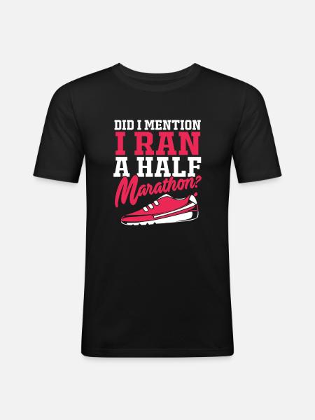 Marathon Runners Half Marathon Marathon - Men's Slim Fit T-Shirt - black