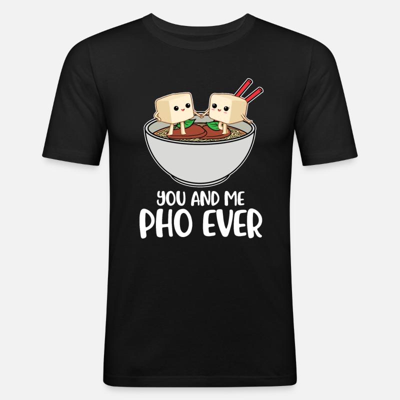 Pho Ever Pho Geschenk - Männer Slim Fit T-Shirt - Schwarz