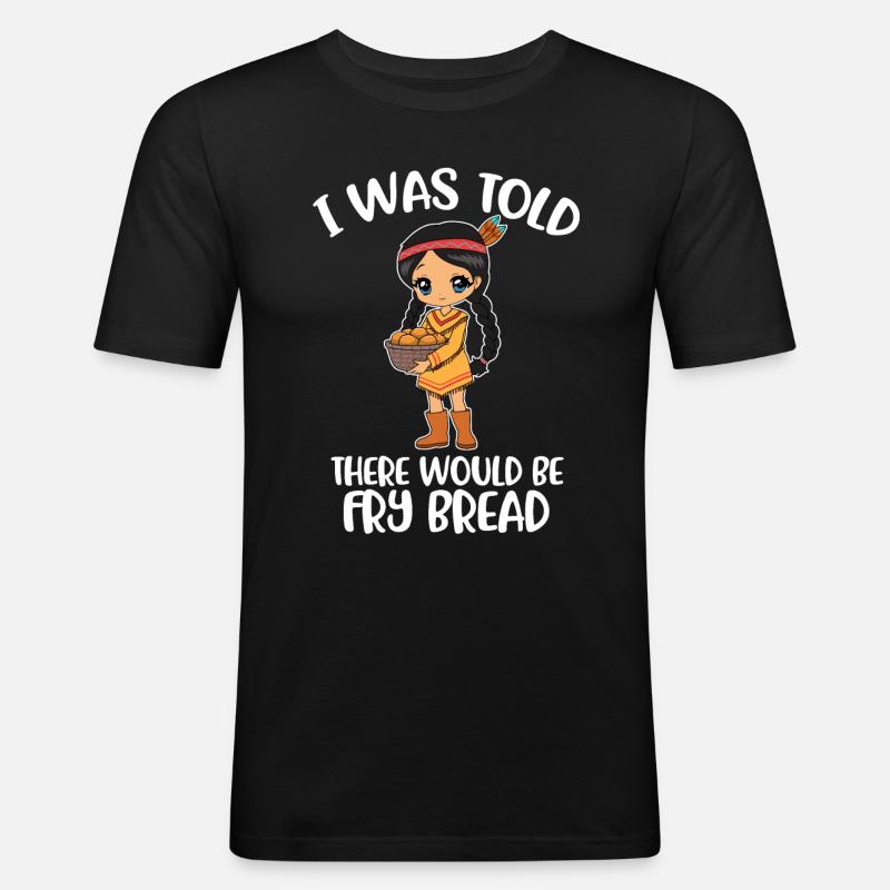 Frybread Native American Gift - Men's Slim Fit T-Shirt - black