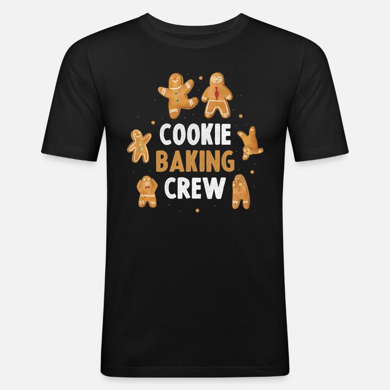 Cookie Baking Crew Keks Geschenk - Männer Slim Fit T-Shirt - Schwarz