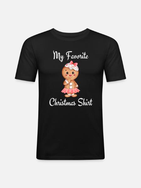 Ma chemise de Noël préférée - T-shirt près du corps Homme - noir
