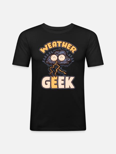 Cadeau météo Geek Météorologie - T-shirt près du corps Homme - noir