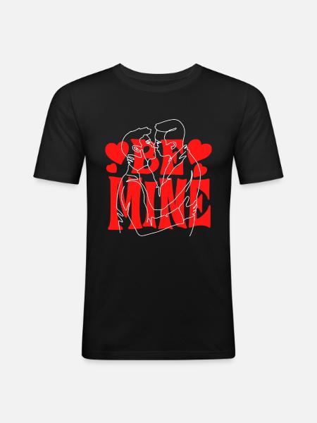 Be mine - Men's Slim Fit T-Shirt - black