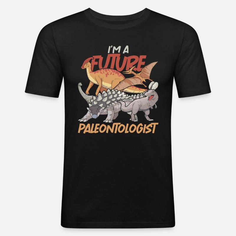 Paleontology Gift Future Paleontologist - Men's Slim Fit T-Shirt - black