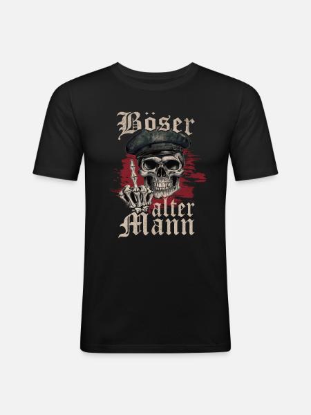 Evil Old Man - Men's Slim Fit T-Shirt - black