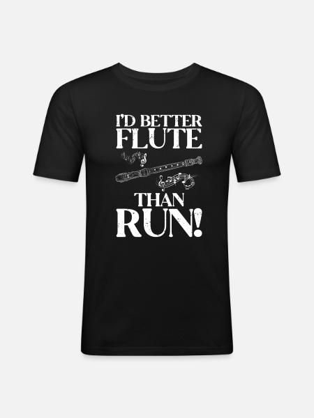Flute - Men's Slim Fit T-Shirt - black
