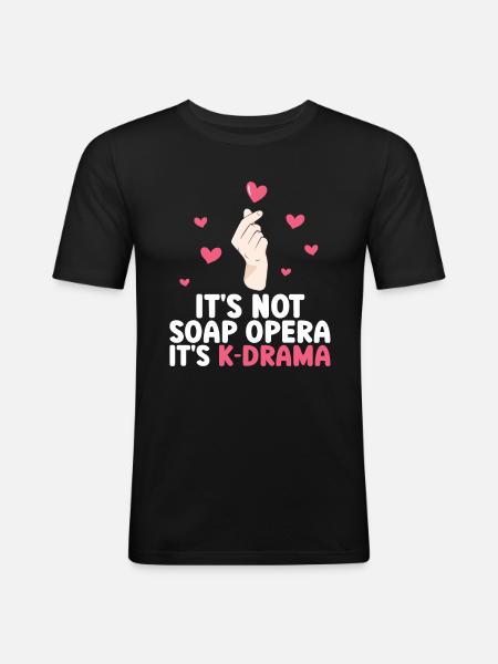 K-Drame - T-shirt près du corps Homme - noir