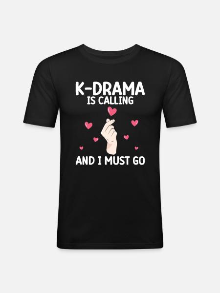 K-Drama - Men's Slim Fit T-Shirt - black