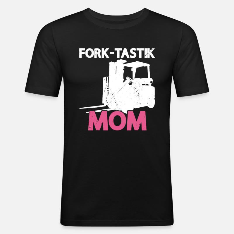 Gabelstaplerfahrer - Männer Slim Fit T-Shirt - Schwarz