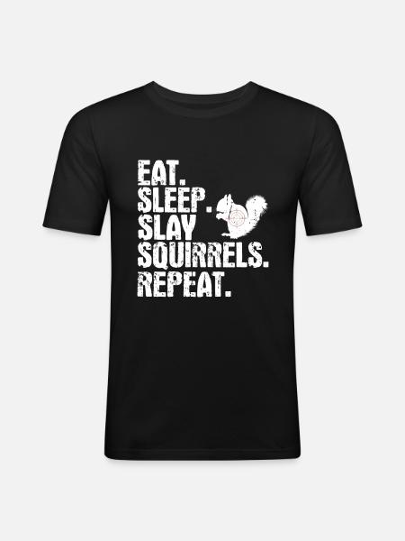 Squirrel hunting - Men's Slim Fit T-Shirt - black