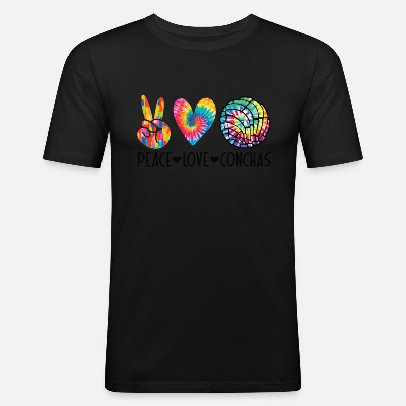 Conchas Pan Dulce Latina Spanisch - Männer Slim Fit T-Shirt - Schwarz