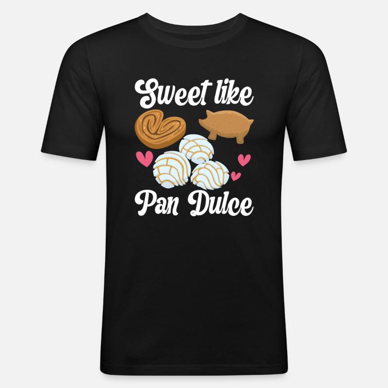 Conchas Pan Dulce Latina Spanisch - Männer Slim Fit T-Shirt - Schwarz