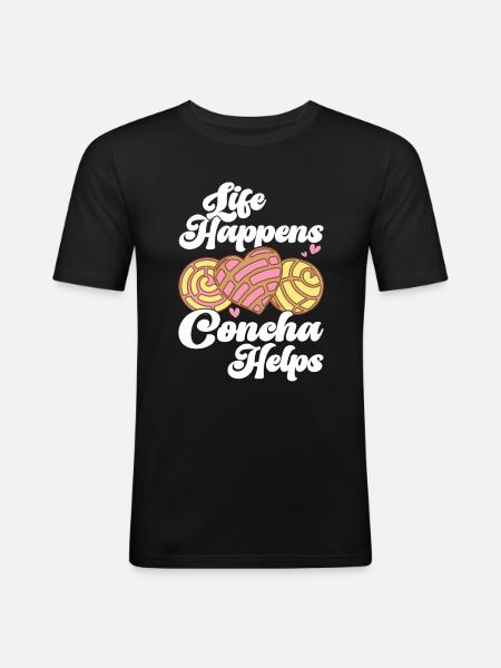 Conchas Pan dulce Latina Espagnol - T-shirt près du corps Homme - noir