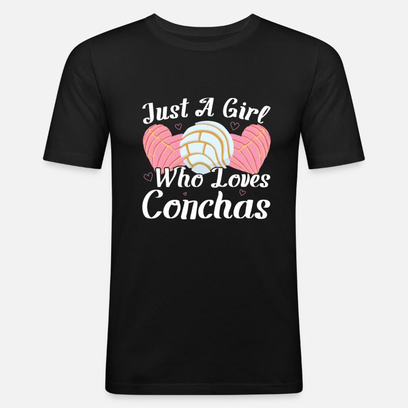 Conchas Pan Dulce Latina Spanisch - Männer Slim Fit T-Shirt - Schwarz