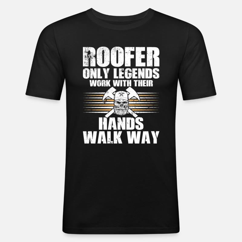 Dachdecker -Dachhäuser Reparaturen - Männer Slim Fit T-Shirt - Schwarz