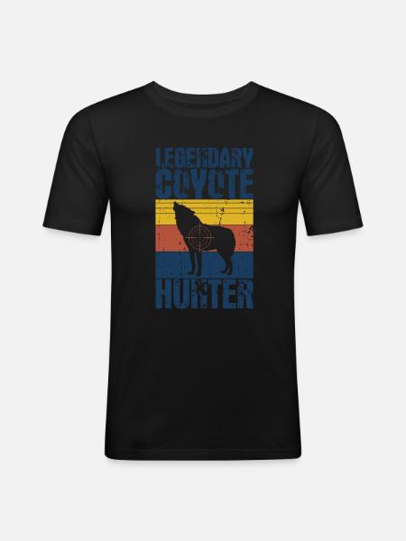 Coyote hunting - Men's Slim Fit T-Shirt - black
