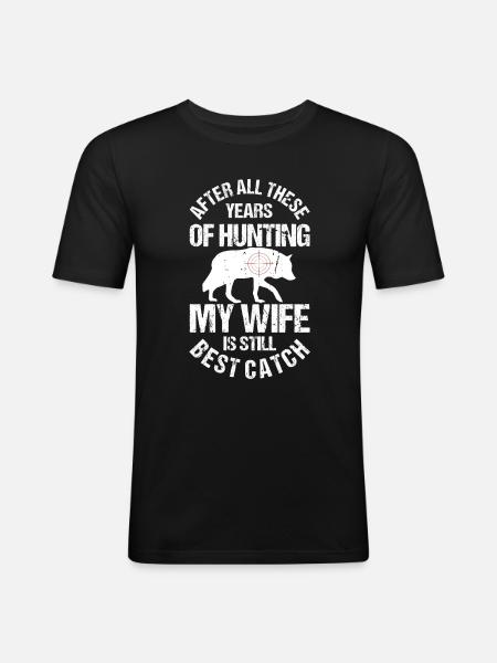 Coyote hunting - Men's Slim Fit T-Shirt - black