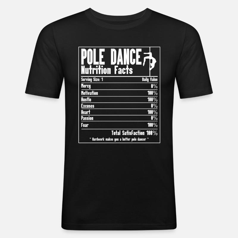 Pole Dance - Männer Slim Fit T-Shirt - Schwarz