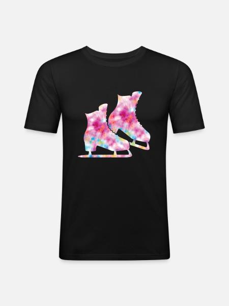 Patinage - T-shirt près du corps Homme - noir