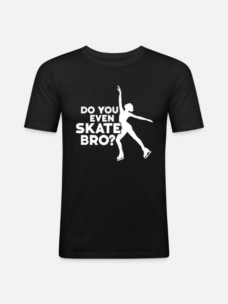 Patinage - T-shirt près du corps Homme - noir