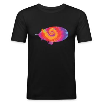 Zeppelin - Männer Slim Fit T-Shirt - Schwarz - Vorne - Nik (191cm)