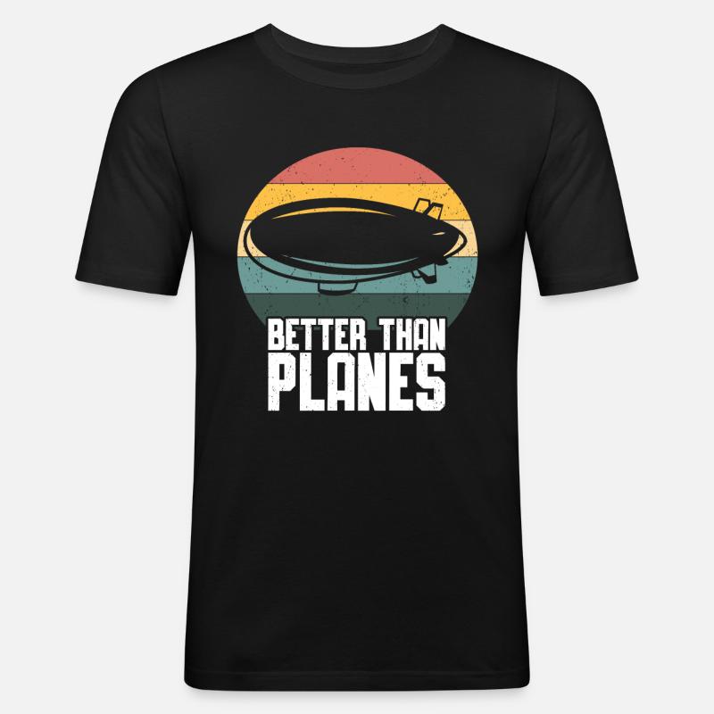 Zeppelin - Männer Slim Fit T-Shirt - Schwarz
