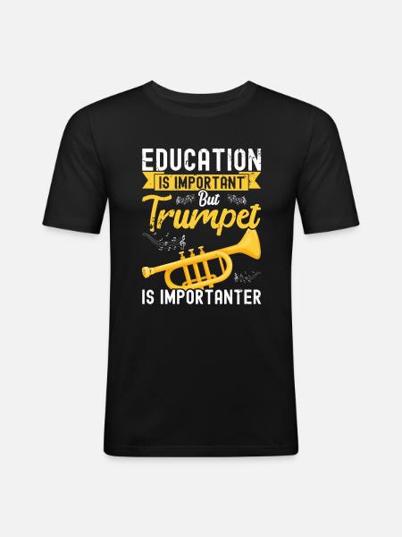 Trumpet - Men's Slim Fit T-Shirt - black