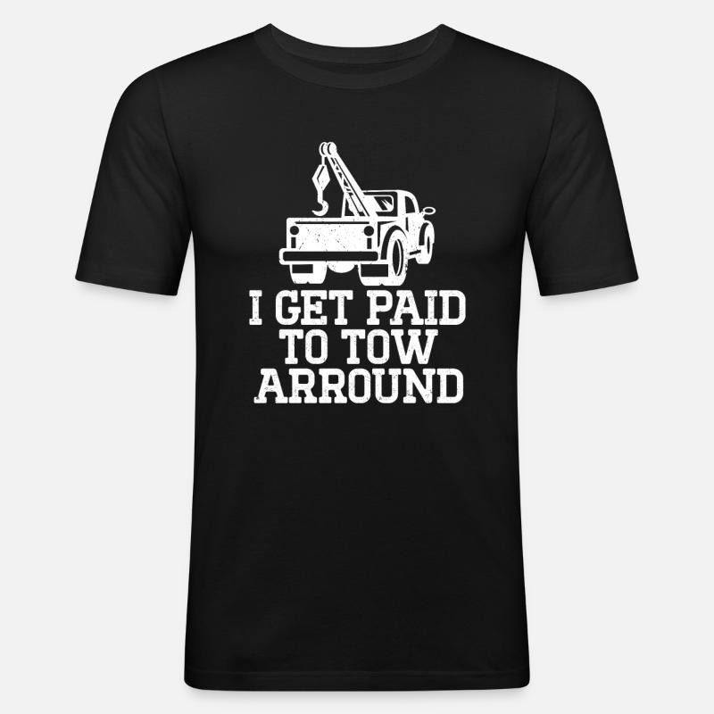 Abschleppfahrzeug - Männer Slim Fit T-Shirt - Schwarz
