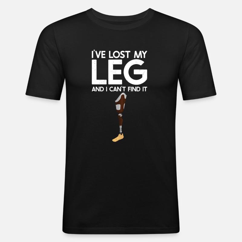 Amputation - Männer Slim Fit T-Shirt - Schwarz