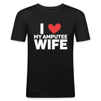 Amputation - Men's Slim Fit T-Shirt - black - Front - Nik (191cm)