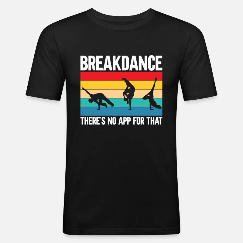 Break Dance - Männer Slim Fit T-Shirt - Schwarz