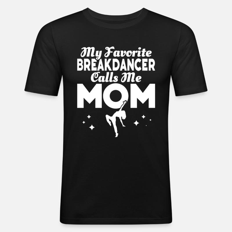 Break Dance - Männer Slim Fit T-Shirt - Schwarz
