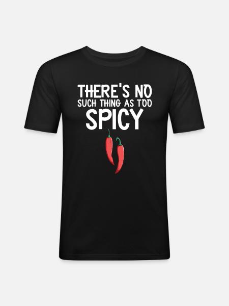 Piment - T-shirt près du corps Homme - noir