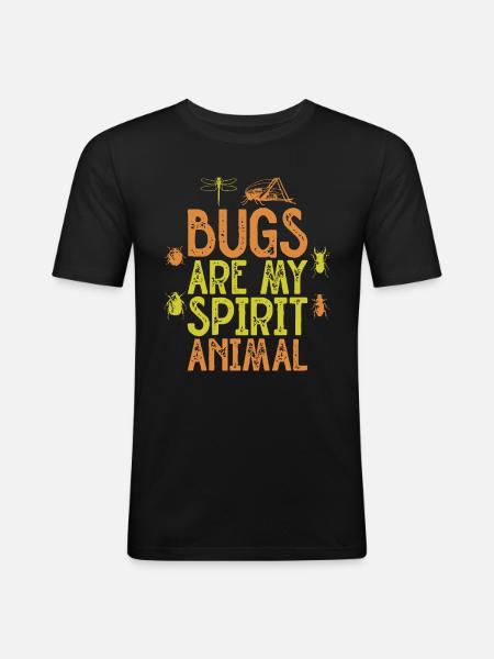 Insecte - T-shirt près du corps Homme - noir