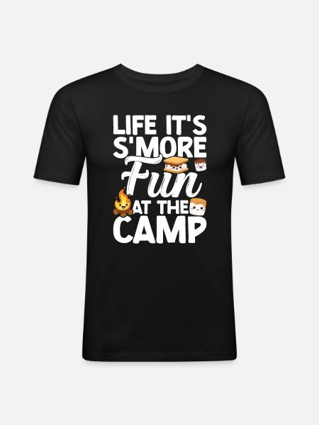 Marshmallow S'more - Men's Slim Fit T-Shirt - black