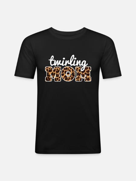 Tambourstab swirling - Men's Slim Fit T-Shirt - black