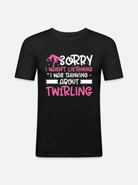 Tambourstab swirling - Men's Slim Fit T-Shirt - black