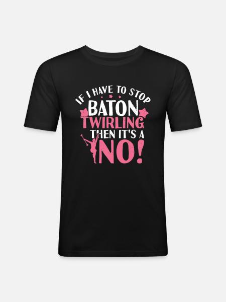 Tambourstab swirling - Men's Slim Fit T-Shirt - black
